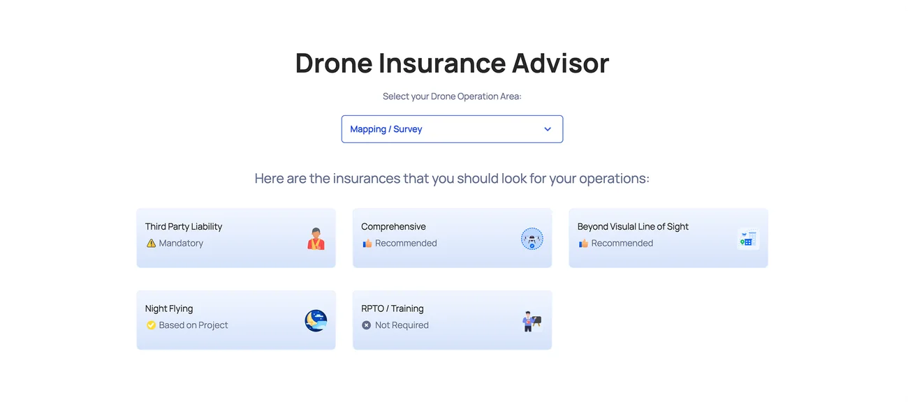 Drone Insurance Advisor tool