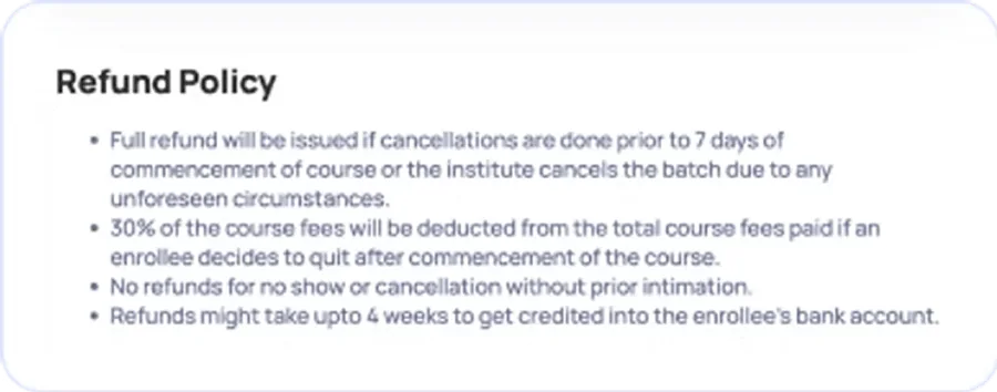 Refund policy
