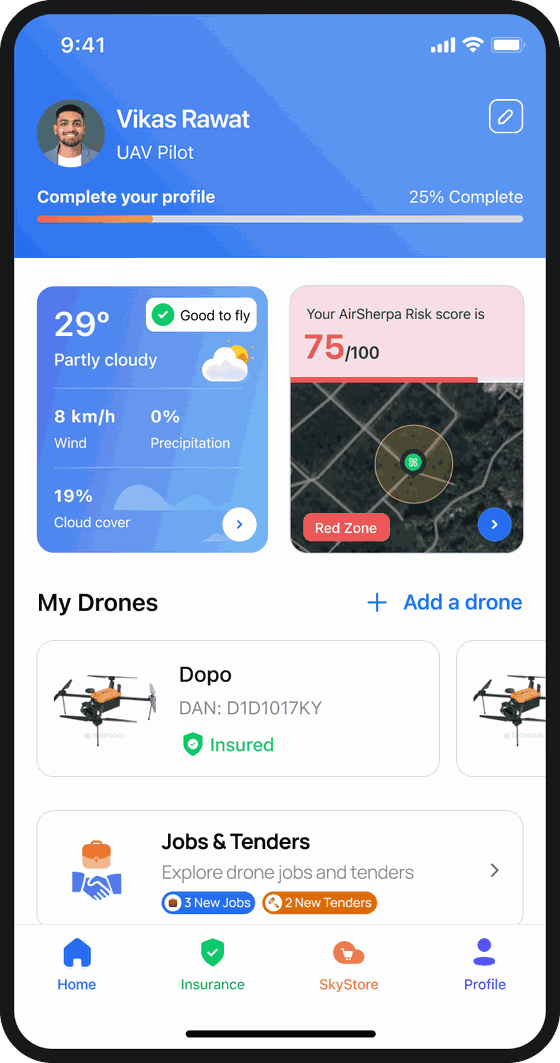 Profile-led home screen
