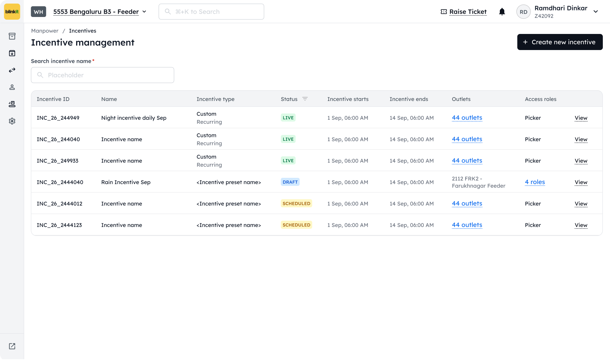 Offer configuration dashboard, screen 1 of 7